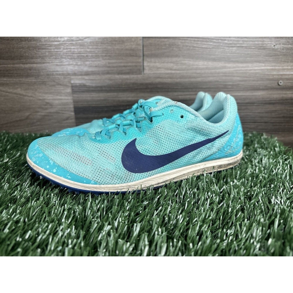 Women's Nike Zoom Rival D 10 907567-301 - Sz 8.5- Aqua Blue Green Racing Shoes